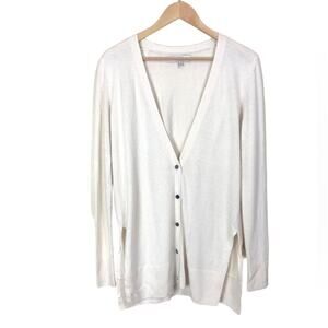 Robert Rodriguez Vented Back Draped Cream Cardigan Silk Cashmere Size Small